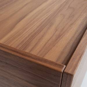 Tavolino da salotto Valbo Impiallacciato in vero legno - Noce / Pino nero - Larghezza: 82 cm