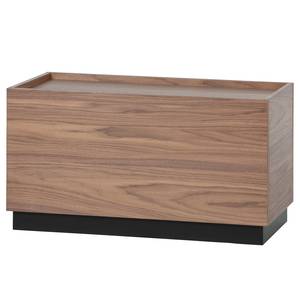 Salontafel Valbo fineer van echt hout - walnotenhout/zwart grenenhout - Breedte: 40 cm