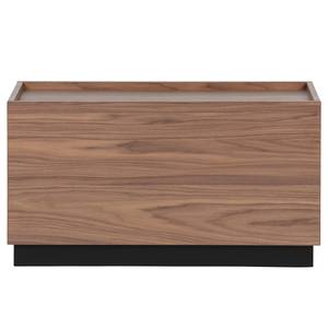 Salontafel Valbo fineer van echt hout - walnotenhout/zwart grenenhout - Breedte: 40 cm