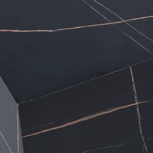 Bout de canapé Uravan Imitation marbre noir