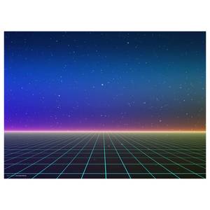 Tischset Retro Synthwave (4er-Set) Vinyl - Blau