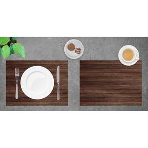 Sets de table Planche de bois (lot de 4) Vinyle - Marron