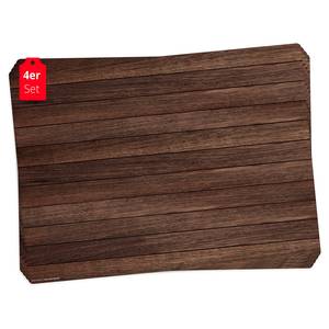 Placemats Houten Planken (set van 4) vinyl - bruin