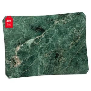 Placemats Groen marmer (set van 4) vinyl - groen