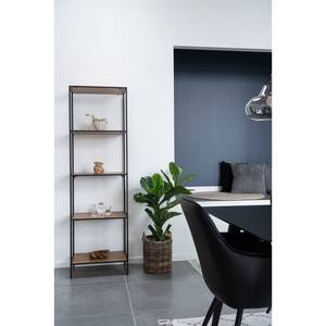 Open kast Arette II metaal - zwart - Eikenhouten look - Breedte: 51 cm