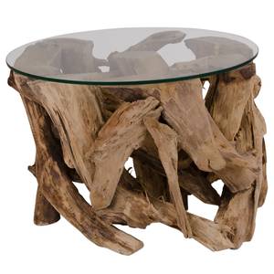 Tavolino Slobo Vetro / Legno massello di teak - Teak