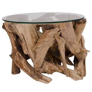 Tavolino Slobo Vetro / Legno massello di teak - Teak