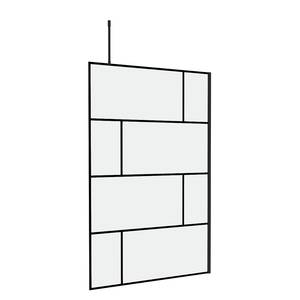 Duschwand Walk-In III Matt Schwarz - Breite: 120 cm