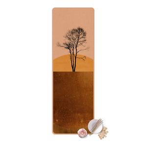 Tapis de yoga Soleil doré Face supérieure : liège<br>Face inférieure : caoutchouc naturel