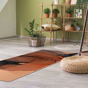 Tapis de yoga Océan Face supérieure : liège<br>Face inférieure : caoutchouc naturel - Bleu