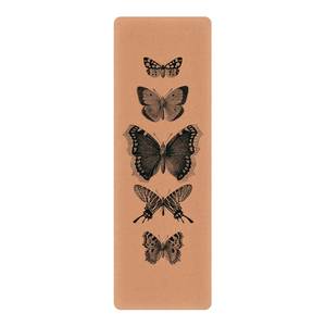 Läufer/Yogamatte Schmetterlinge Oberfläche: Kork / Unterseite: Naturkautschuk - Grau