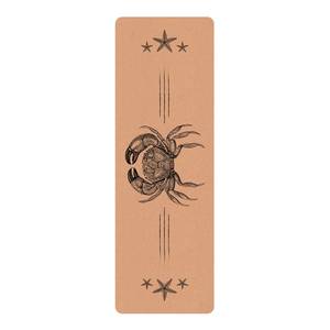 Tapis de yoga Crabe avec étoile de mer Face supérieure : liège<br>Face inférieure : caoutchouc naturel