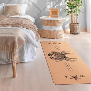 Tapis de yoga Crabe avec étoile de mer Face supérieure : liège<br>Face inférieure : caoutchouc naturel