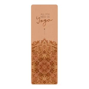 Tapis de yoga All you need is Yoga Face supérieure : liège<br>Face inférieure : caoutchouc naturel - Orange