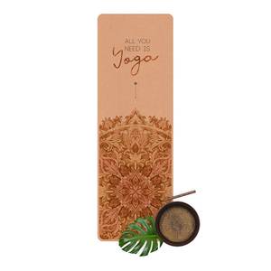 Loper/yogamat All you need is Yoga Oppervlak: kurk<br>Onderkant: natuurlijk rubber - Oranje