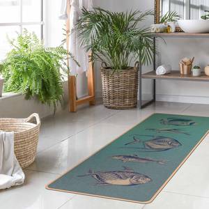 Tapis de yoga Poissons Face supérieure : liège<br>Face inférieure : caoutchouc naturel