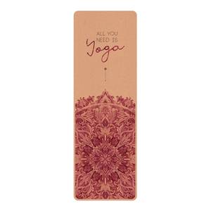 Tapis de yoga All you need is Yoga Face supérieure : liège<br>Face inférieure : caoutchouc naturel - Rouge