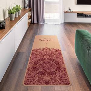 Tapis de yoga All you need is Yoga Face supérieure : liège<br>Face inférieure : caoutchouc naturel - Rouge