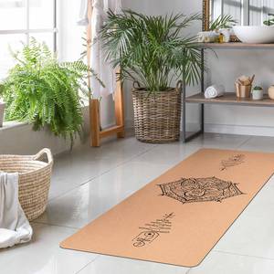 Tapis de yoga Loup Face supérieure : liège<br>Face inférieure : caoutchouc naturel