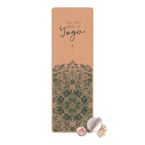 Läufer/Yogamatte All you need is Yoga Oberfläche: Kork / Unterseite: Naturkautschuk - Blau