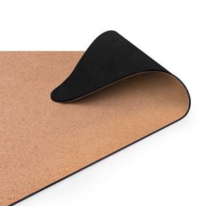 Loper/yogamat Zeepaardje Oppervlak: kurk<br>Onderkant: natuurlijk rubber - Zwart