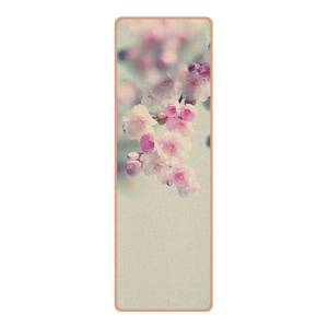 Tapis de yoga Cerisier en fleurs Face supérieure : liège<br>Face inférieure : caoutchouc naturel