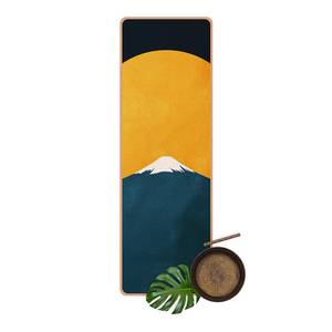 Tapis de yoga Soleil, lune et montagne Face supérieure : liège<br>Face inférieure : caoutchouc naturel