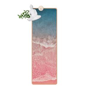 Läufer/Yogamatte Ozean in Pink Oberfläche: Kork / Unterseite: Naturkautschuk - Pink