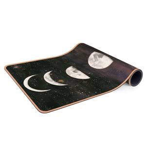 Tapis de yoga Phases de la lune Face supérieure : liège<br>Face inférieure : caoutchouc naturel