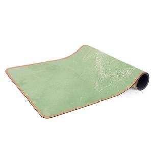 Tapis de yoga Baleine bleue II Face supérieure : liège<br>Face inférieure : caoutchouc naturel - Vert