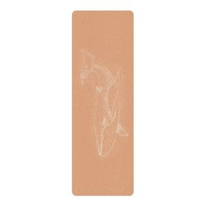 Tapis de yoga Baleine bleue III Face supérieure : liège<br>Face inférieure : caoutchouc naturel