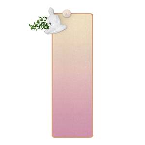 Läufer/Yogamatte Farbverlauf Oberfläche: Kork / Unterseite: Naturkautschuk - Beige / Rosa