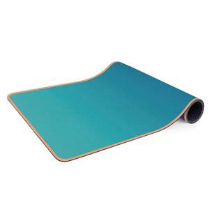 Tapis de yoga Dégradé Face supérieure : liège<br>Face inférieure : caoutchouc naturel - Turquoise / Bleu