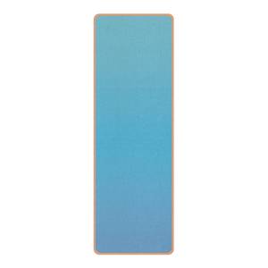 Tapis de yoga Dégradé Face supérieure : liège<br>Face inférieure : caoutchouc naturel - Turquoise