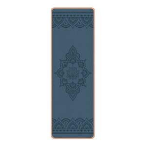 Läufer/Yogamatte Indische Ornamente Oberfläche: Kork / Unterseite: Naturkautschuk - Blau