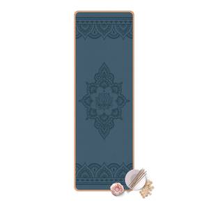 Tapis de yoga Ornements hindoux Face supérieure : liège<br>Face inférieure : caoutchouc naturel