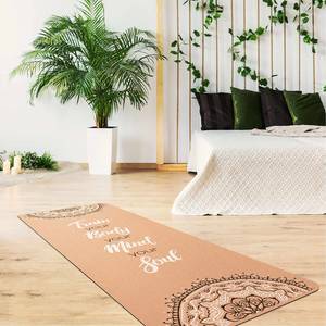 Tapis de yoga Train Your Body Face supérieure : liège<br>Face inférieure : caoutchouc naturel - Multicolore