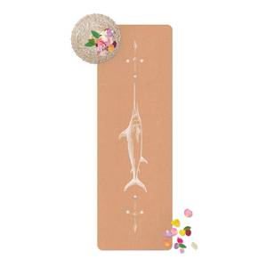 Passatoia / Tappetino yoga Pesce spada Superficie: sughero<br>Parte inferiore: caucciù - Bianco