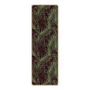 Tapis de yoga Forêt tropicale Face supérieure : liège<br>Face inférieure : caoutchouc naturel - Vert