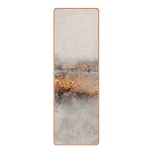 Tapis de yoga Nuages gris Face supérieure : liège<br>Face inférieure : caoutchouc naturel