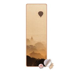 Tapis de yoga Montgolfière Face supérieure : liège<br>Face inférieure : caoutchouc naturel