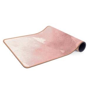 Tapis de yoga Aquarelle Face supérieure : liège<br>Face inférieure : caoutchouc naturel - Rose foncé