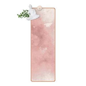 Tapis de yoga Aquarelle Face supérieure : liège<br>Face inférieure : caoutchouc naturel - Rose foncé