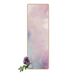 Tapis de yoga Aquarelle Face supérieure : liège<br>Face inférieure : caoutchouc naturel - Mauve