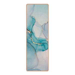 Läufer/Yogamatte Aquarell Pastell III Oberfläche: Kork / Unterseite: Naturkautschuk - Mehrfarbig