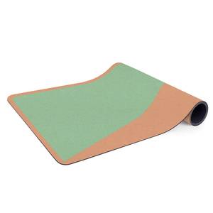 Läufer/Yogamatte Einfaches Dreieck Oberfläche: Kork / Unterseite: Naturkautschuk - Grün