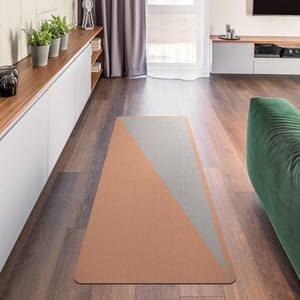 Tapis de yoga Triangles Face supérieure : liège<br>Face inférieure : caoutchouc naturel - Gris