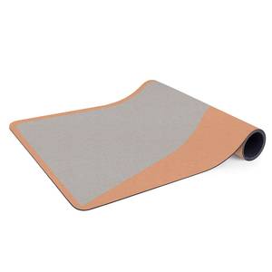 Tapis de yoga Triangles Face supérieure : liège<br>Face inférieure : caoutchouc naturel - Gris