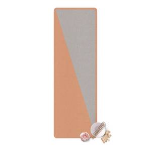 Tapis de yoga Triangles Face supérieure : liège<br>Face inférieure : caoutchouc naturel - Gris