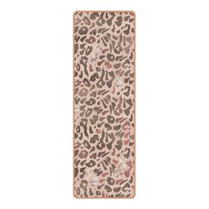 Läufer/Yogamatte Der Leopard im Boudoir Oberfläche: Kork / Unterseite: Naturkautschuk - Pink